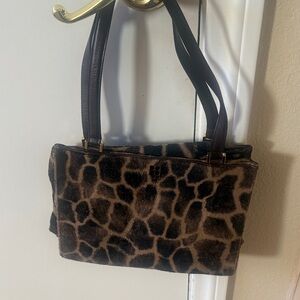 KATE SPADE. Leopard Print Faux Fur Tote Bag
